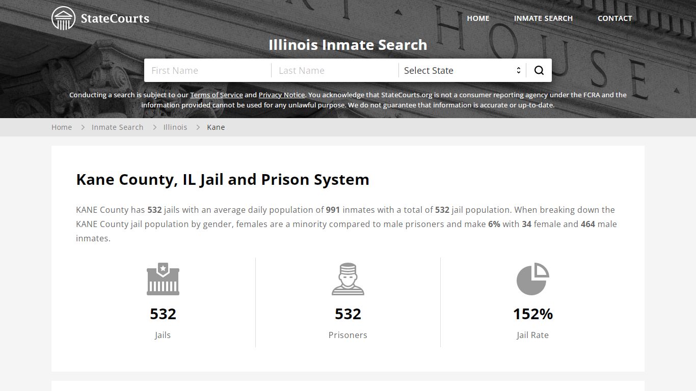 Kane County, IL Inmate Search - StateCourts